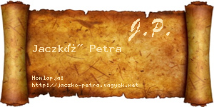 Jaczkó Petra névjegykártya